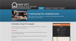 Desktop Screenshot of pappkft.com